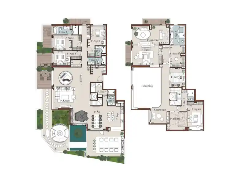 Phương án căn hộ duplex thông tầng tại NobleX Starlake Crown.